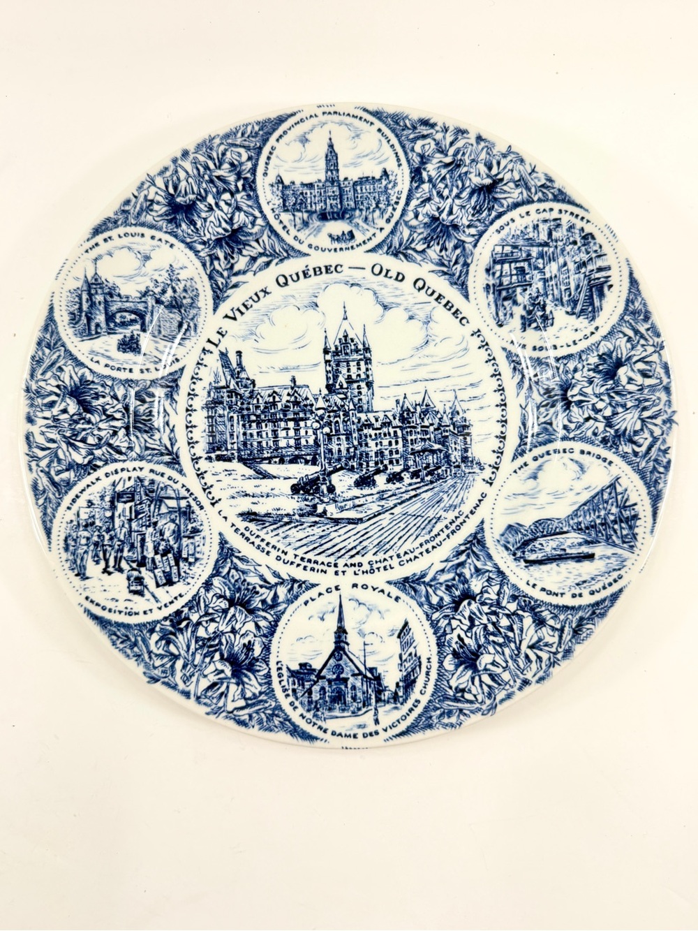 Vtg Le Vieux Quebec Wood & Son’s English Ironstone Old Quebec England Plate 10"